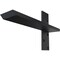 Ekena Millwork 2 1/2"W x 12"D Floating Steel Heavy Duty Wall Mount, Powder Coated Black BKTM02X12FWPBL - alternate 1